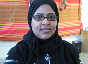 Fartun Weli is executive director of the Minnesota-based Somali advocacy group Isuroon, based in south Minneapolis. (MPR Photo/Lorna Benson)