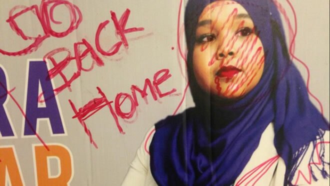 Somali-Canadian council candidate faces racist graffiti