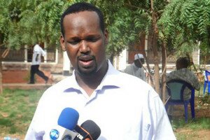 Mandera Governor Ali Ibrahim Roba addresses reporters in the past. PHOTO | FILE | NATION MEDIA GROUP